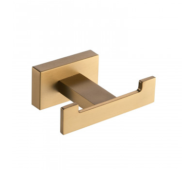 Крючок для ванной комнаты двойной Shevanik SG5621G, золотой сатин