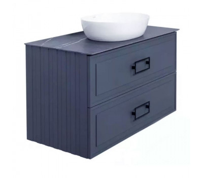 Тумба под раковину подвесная La Fenice Cubo TWIN FNC-01-CUB-BG-90-2, синяя 