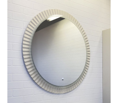 Зеркало Comforty Мадрид 90 LED-подсветка, бесконтактный сенсор, антизапотевание, серый шёлк 00-00014159 