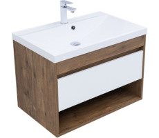Тумба под раковину Aquanet Тренд 75 дуб рустикальный/белый сатин 00345118 