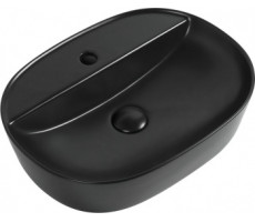 Раковина накладная Aquanet Lake-2-MB 50 черный матовый 
