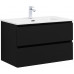 Тумба с раковиной Aquanet Вега 2.0 80 2 ящ. цв.черный (раковина Flat) 00344767 Тумба с раковиной Aquanet Вега 2.0 80 2 ящ. цв.черный (раковина Flat) 00344767