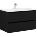 Тумба с раковиной Aquanet Вега 2.0 80 2 ящ. цв.черный (раковина Flat) 00344767 Тумба с раковиной Aquanet Вега 2.0 80 2 ящ. цв.черный (раковина Flat) 00344767
