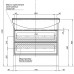 Тумба под раковину Aquanet Остин 85 дуб сонома 