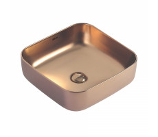 Раковина накладная ABBER Rechteck AC2211MRG розовое золото матовое 