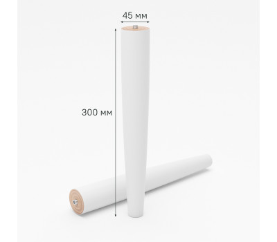 Опора мебельная, 2 шт, массив березы, 30 см, белый, Optima Home, IDDIS, OPH30W1i96 