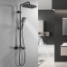 Душевая система с термостатом Rose R1896H-6, черный