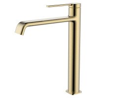 Смеситель для раковины AQUAme Asti AQM6414BG Золото шлифованное 