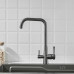 Смеситель для кухни с подключением фильтра Shevanik S528T, оружейная сталь