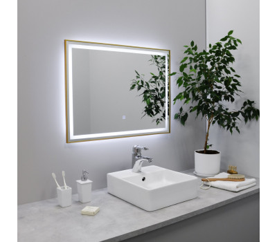 Зеркало FIXSEN с подсветкой LED прямоугольное 80х60 см золото-сатин FX-2080G 