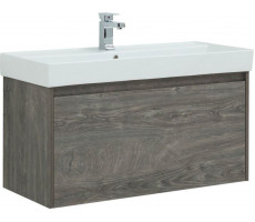 Тумба с раковиной Aquanet Nova Lite 100 дуб рошелье (1 ящик) 