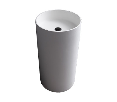 Отдельностоящая напольная раковина, CILINDRO цвет белый матовый UNI-FLOW FS504-450 Matt White 