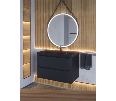 Тумба с раковиной для ванной подвесная Uperwood Tanos-Classic Quartz 80х45х55 см, черная/уголь 3930421700 Тумба с раковиной для ванной подвесная Uperwood Tanos-Classic Quartz 80х45х55 см, черная/уголь 3930421700