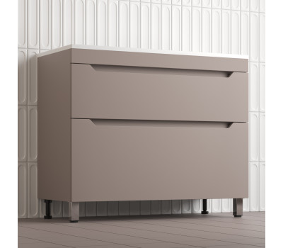 Тумба напольная Style Line Остин под раковину Фортуна 100 2 ящ тауп темный эмаль PLUS ЛС-00002402-1 Тумба напольная Style Line Остин под раковину Фортуна 100 2 ящ тауп темный эмаль PLUS ЛС-00002402-1