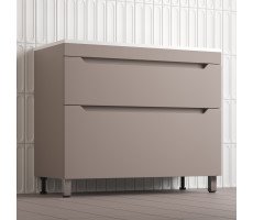 Тумба напольная Style Line Остин под раковину Фортуна 100 2 ящ тауп темный эмаль PLUS ЛС-00002402-1 