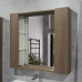 Зеркало-шкаф Comforty Ангара-90 дуб темно-коричневый с LED подсветкой и антизапотеванием 00-00019939 