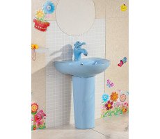 Раковина Gid Nb192-BU 69910 накладная с пъедесталом голубая Раковина Gid Nb192-BU 69910 накладная с пъедесталом голубая