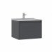 Тумба с раковиной ORKA Likya 65 подвесная, антрацит матовый 5002493 Тумба с раковиной ORKA Likya 65 подвесная, антрацит матовый 5002493