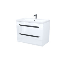 Тумба с умывальником, подвесная, 80 см, белый, Ray, IDDIS, RAY80W0i95K 