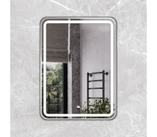 Зеркало в серебрянной алюминиевой раме 60 см для ванной комнаты Comforty Ситара-60, LED-подсветка, бесконтактный сенсор 00-00014167 Зеркало в серебрянной алюминиевой раме 60 см для ванной комнаты Comforty Ситара-60, LED-подсветка, бесконтактный сенсор 00-00014167