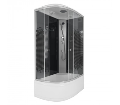 Душевая кабина 120х80см Niagara NG-7510-14R BLACK высокий поддон (40см) стекло МОЗАИКА  