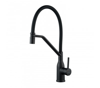 Смеситель для кухни с гибким изливом Shevanik S343H-3, черный