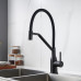 Смеситель для кухни с гибким изливом Shevanik S343H-3, черный