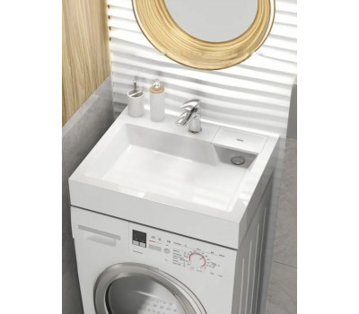 Раковина над стиральной машиной Uperwood Vission 60х50х11 см, белая глянцевая 45483000000 Раковина над стиральной машиной Uperwood Vission 60х50х11 см, белая глянцевая 45483000000