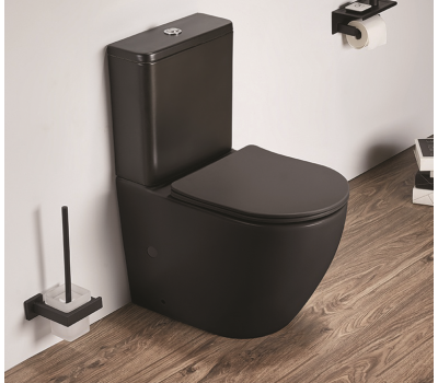 Унитаз напольный Ceramalux 2166 MB черный матовый 