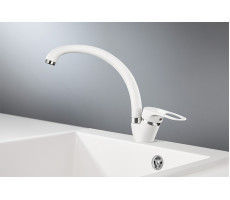 Смеситель для кухни GRANULA ST-03, БЕЛЫЙ СМЕСИТЕЛЬ КУХОННЫЙ 