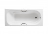 Ванна чугунная Roca MALIBU 2315G000R 150х75, противоскользящее покрытие, с отверстиями для ручек, ножки и ручки отдельно