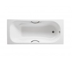 Ванна чугунная Roca MALIBU 2315G000R 150х75, противоскользящее покрытие, с отверстиями для ручек, ножки и ручки отдельно