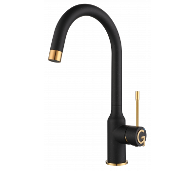 Смеситель для кухни Rivelato Garda U-обр. D-35ммoro 1923502 nero oro Смеситель для кухни Rivelato Garda U-обр. D-35ммoro 1923502 nero oro