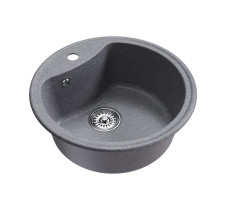 Мойкa MIXLINE ML-GM09 круглая  графит 342 510 мм глуб. чаши 190 NEW 551803 графит 