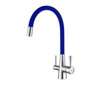 Смеситель Lemark Comfort LM3075C-Blue для кухни  с подключением к фильтру с питьевой водой хром | синий 