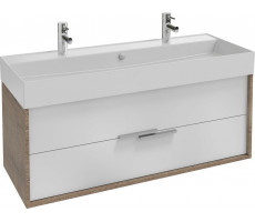 Тумба для раковины Vivienne 120 корпус дуб табак, фасад белый Jacob Delafon EB1509-E52-N18 