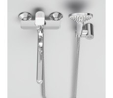 Смеситель для ванны и душа с длинным изливом и душевым набором AM.PM X-Joy F85A95000 Хром 