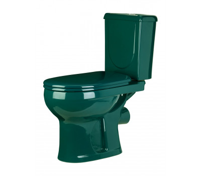 Унитаз-компакт Оскольская керамика Ирида Стандарт горизонтальный выпуск, с сиденьем, зеленый 40325130402 Унитаз-компакт Оскольская керамика Ирида Стандарт горизонтальный выпуск, с сиденьем, зеленый 40325130402