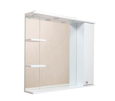 Шкаф-зеркало Onika Эльбрус 100 белый, правый, с подсветкой 210004 Шкаф-зеркало Onika Эльбрус 100 белый, правый, с подсветкой 210004