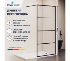 Душевая перегородка RGW WA-019B 900 351001990-84 Черный 