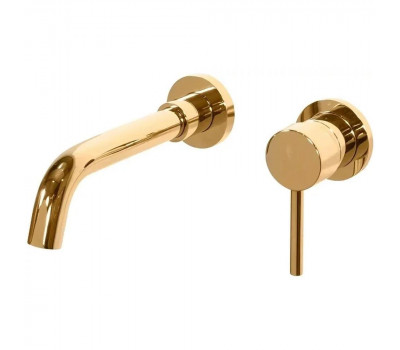 Смеситель для раковины встраиваемый Grocenberg GB511GO, золото 