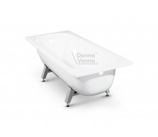 Ванна стальная 160x70 ВИЗ DONNA VANNA DV-65901 с опорной подставкой, без ранта, белая орхидея 