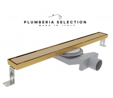 Душевой трап PLUMBERIA SELECTION PSL LINEAR PSL100OB, брашированное золото 
