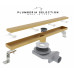 Душевой трап PLUMBERIA SELECTION PSL LINEAR PSL100OB, брашированное золото 