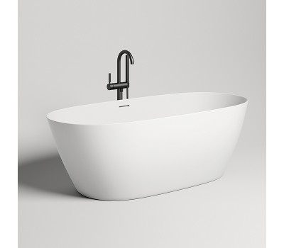 Ванна отдельностоящая из искусственного камня 165x75 см Salini SOFIA 102511G S-Sense цвет: белый глянцевый