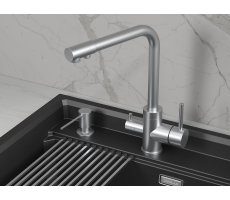 Смеситель для кухни GRANULA 5015, НЕРЖ 
