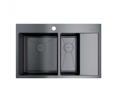 Мойка OMOIKIRI Akisame, размер 780*510*200, чаши-2 слева, цвет-вороненая сталь 4973101 Мойка OMOIKIRI Akisame, размер 780*510*200, чаши-2 слева, цвет-вороненая сталь 4973101