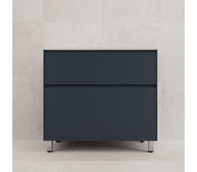 Тумба напольная Style Line ЛИМА 90 эмаль c раковиной LINE 90 2 ящика PLUS графит 