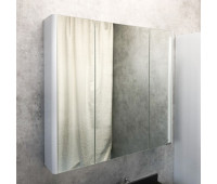 Зеркало-шкаф Comforty Сорренто-90 светло-серый 
