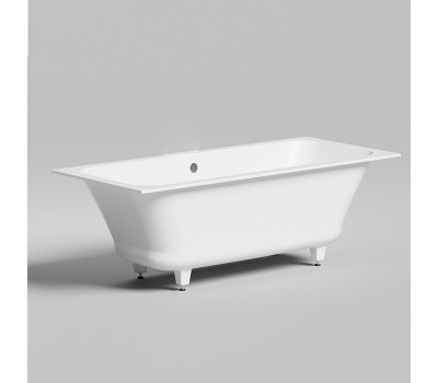 Встраиваемая ванна на ножках 170х75 Salini ORLANDA AXIS 170 103223M S-Stone, белый матовый (без слива-перелива) 